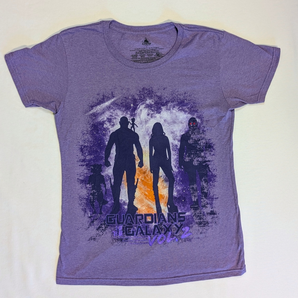 Disney Store Guardians of the Galaxy Vol 2 Women's Cut Tee | Purple | EUC | LG